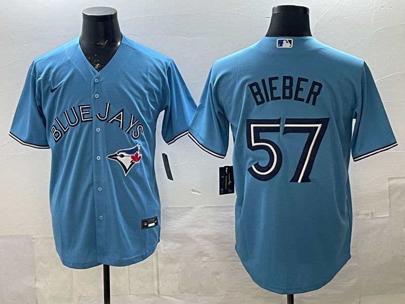 Men Toronto Blue Jays #57 Bieber Light Blue 2026 Nike Game MLB Jersey 001->toronto blue jays->MLB Jersey
